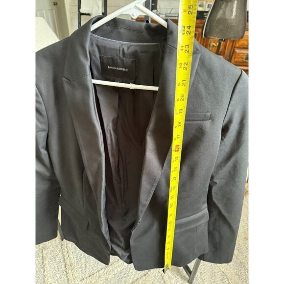 Banana Republic Womens Grey One Button Blazer Suit Jacket Size 6 - Picture 4 of 5